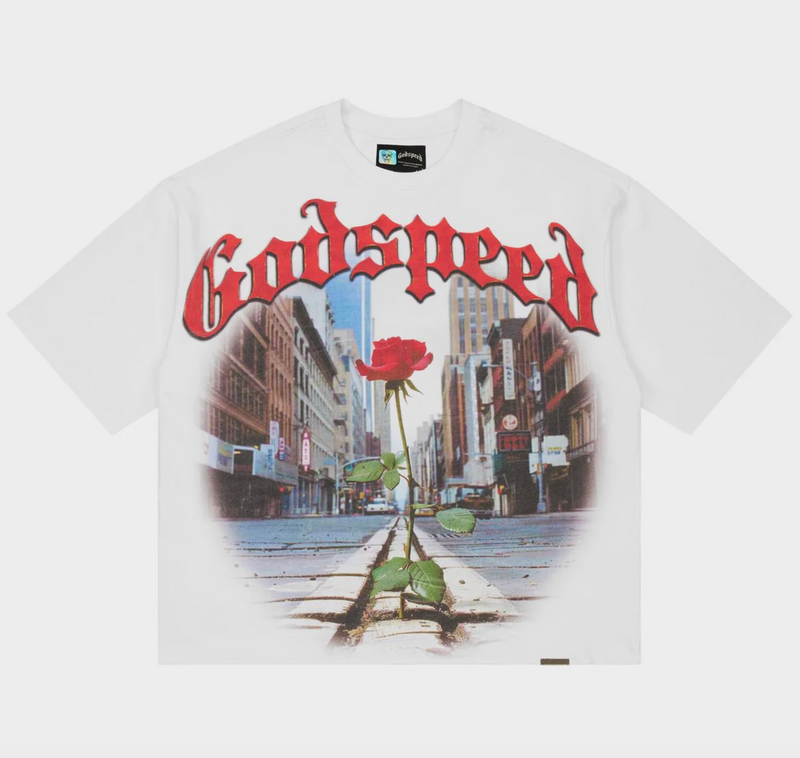 Godspeed Concrete Rose Tee White