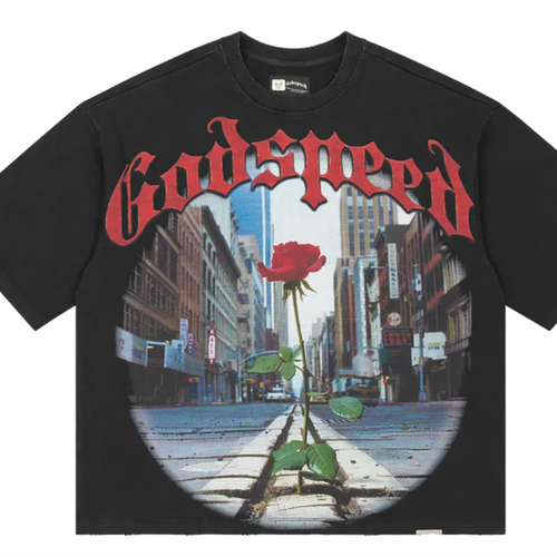 Godspeed Concrete Rose Tee Black