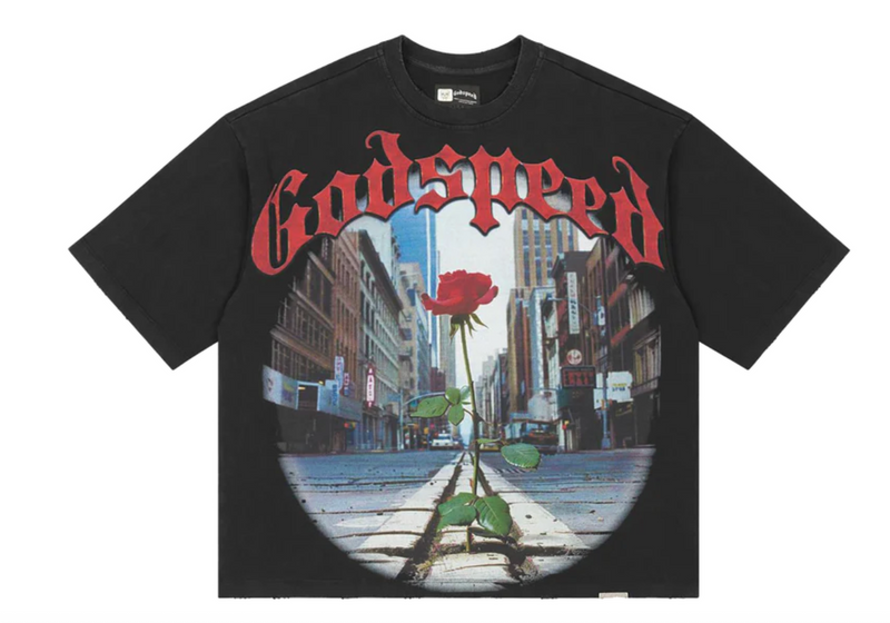 Godspeed Concrete Rose Tee Black