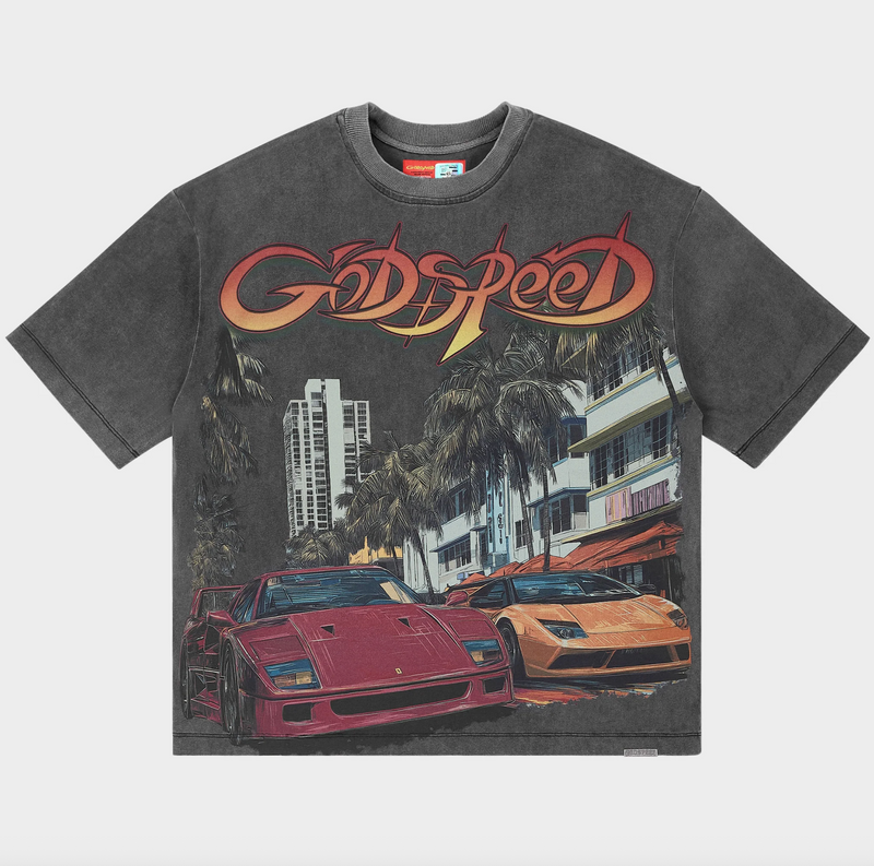Godspeed South Beach Drive Tee Grey Wash