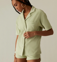Kith Women's Elena Towel Terry Shirt - Light/Pastel Green XL