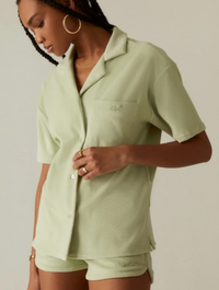 Kith Women's Elena Towel Terry Shirt - Light/Pastel Green Medium