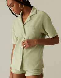 Kith Women's Elena Towel Terry Shirt - Light/Pastel Green XS