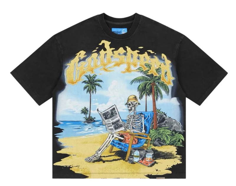 Godspeed Skeleton Beach II Black Tee