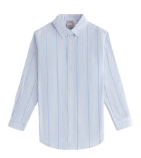 KITH Women's Gale Logo Stripe Shirt - Light/Pastel Blue S MSRP: $220