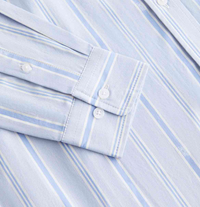 KITH Women's Gale Logo Stripe Shirt - Light/Pastel Blue S MSRP: $220
