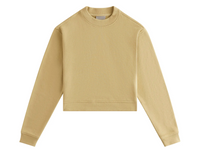 Kith Women's Haylen Cropped French Terry Crewneck - Beige/Khaki L MSRP: $150