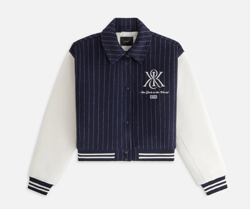 Kith Women's Campbell Varsity Wool Jacket - Navy Large