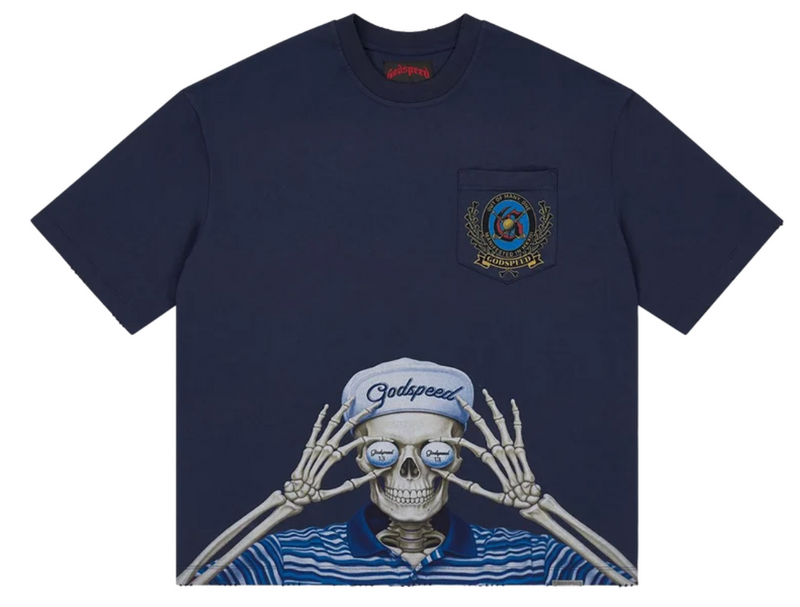 Godspeed Golf Days Pocket Tee Navy