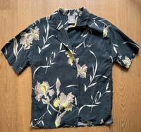 Kith Women Elena Palm Camp Shirt Serpentine Navy