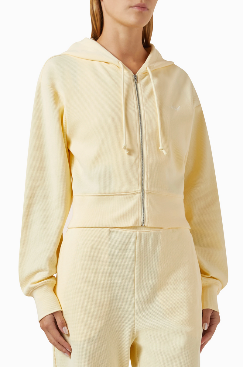 Kith Women's Fallon Waffle Hoodie - Beige Large MSRP: $155 (Copy)