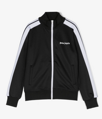 Palm Angels Kids Full-Zip Track Jacket 'Black/White' Size 10