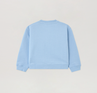 Palm Angels Kids Curved Logo Crewneck Sweater 'Dusty Blue/White' Size 6