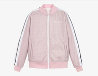 Palm Angels Girl's Logo Lurex Glitter Track Jacket 'Light Pink' Size 10