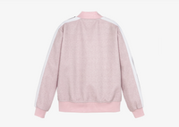 Palm Angels Girl's Logo Lurex Glitter Track Jacket 'Light Pink' Size 10