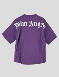Palm Angels Kids Classic Overlogo T-Shirt 'Purple/White' Size 4