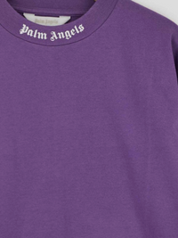 Palm Angels Kids Classic Overlogo T-Shirt 'Purple/White' Size 4