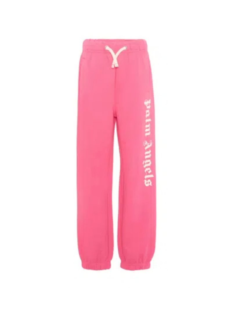 Palm Angels Girls Classic Overlogo Sweatpant 'Fuchsia/White' Size 8