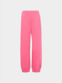 Palm Angels Girls Classic Overlogo Sweatpant 'Fuchsia/White' Size 8