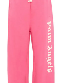 Palm Angels Girls Classic Overlogo Sweatpant 'Fuchsia/White' Size 8