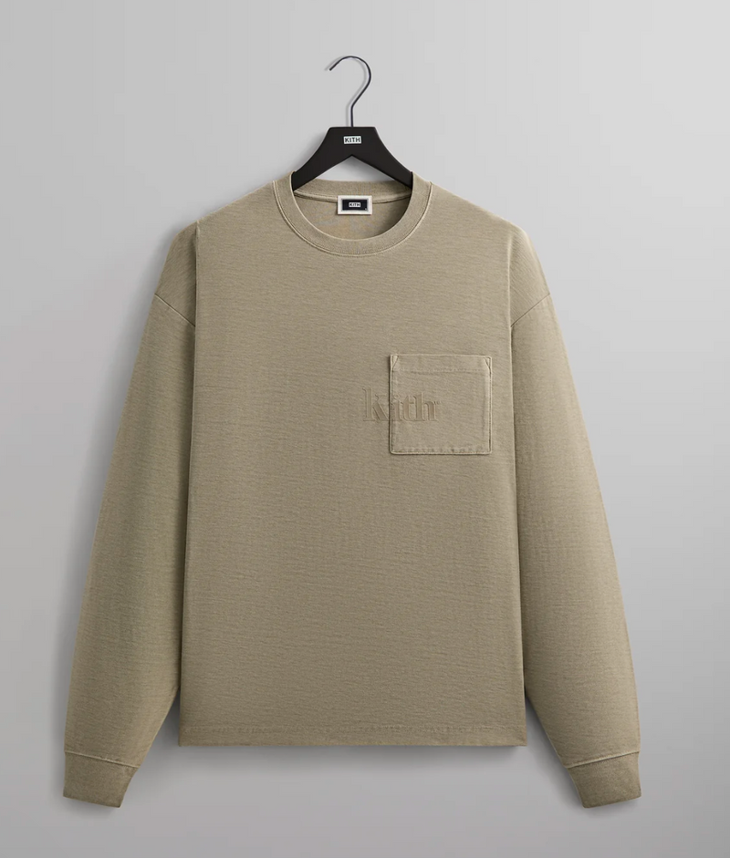 Kith Long Sleeve Quinn Tee Plaster Off-White