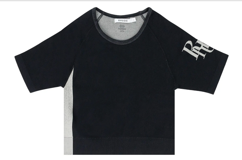 Rhude Core Techknit Top 'Black/Grey' Size Large