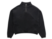 Rhude Heavyweight Embroidered Quarter Zip Sweater 'Black' Size XS