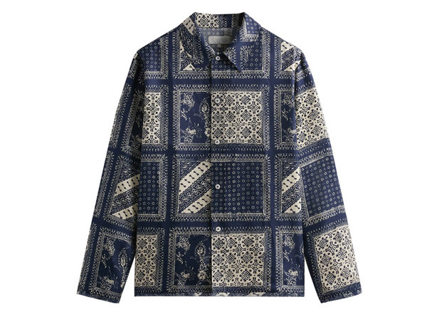 Kith Men's Silk Twili Boxy Collared OVershirt 'Vista' Size Medium