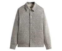 Kith Men's Slub Boucle Boxy Collared Overshirt 'Ink' Size Medium