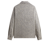 Kith Men's Slub Boucle Boxy Collared Overshirt 'Ink' Size Medium