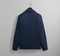 Kith Men's Jacquard Faille L/S Boxy Collared Overshirt 'Nocturnal' Size Medium