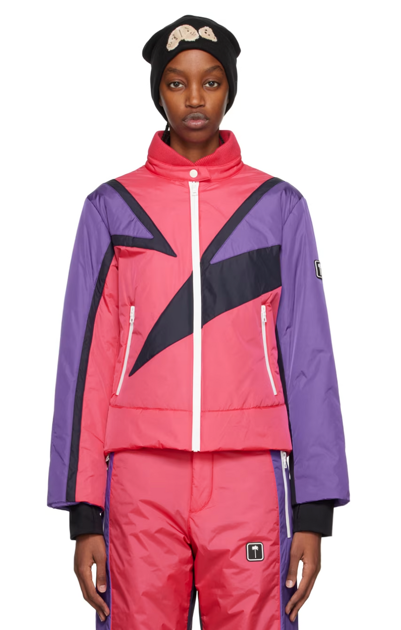 Palm Angels Thunderbolt Ski Jacket Fuchsia Blue