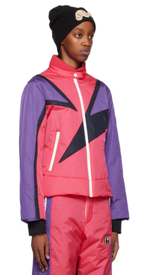 Palm Angels Thunderbolt Ski Jacket Fuchsia Blue