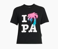 Palm Angels Women's 'I Love PA' Slim T-Shirt 'Black/Multicolor' Size Small