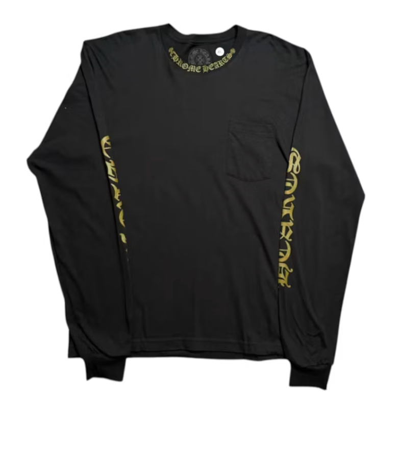 Chrome Hearts Long Sleeve Pocket Crew T-shirt Black/Army Green