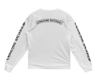 Chrome Hearts Scroll Logo Pocket Long Sleeve Tee White