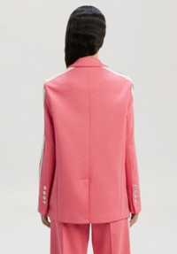 Palm Angels Track Blazer Suit Jacket 'Fuchsia/White' Size 40