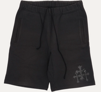 Chrome Hearts Triple Cross Leather Patch Sweatshorts