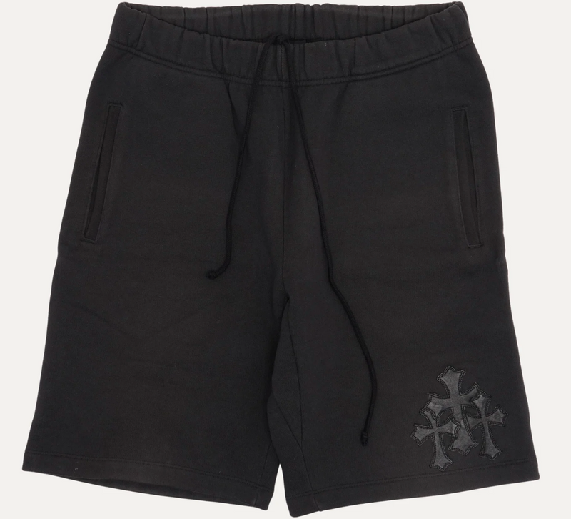 Chrome Hearts Triple Cross Leather Patch Sweatshorts