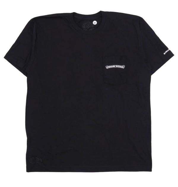 Chrome Hearts 'Black' Scroll Logo Pocket Short Sleeve Tee
