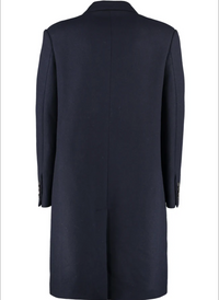 Palm Angels String Wool Coat 'Navy Blue/Black' Size 52