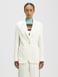 Palm Angels Women's Track Blazer Suit Jacket 'Off-White' Size 44