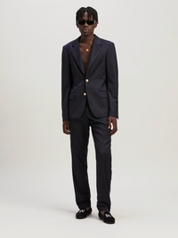 Palm Angels Pinstripes Blazer Jacket 'Navy Blue' Size 52