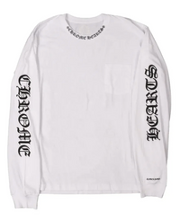 Chrome Hearts 'Neck Logo' White Longsleeve Pocket Tee