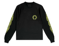 Chrome Hearts Neon Yellow Horseshoe Long Sleeve Tee Black/Neon