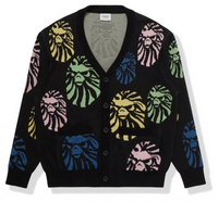 Bape Black Intarsia Knit Ape Head Cardigan Black