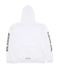 Chrome Hearts Vertical Logo Hoodie White Size XXL