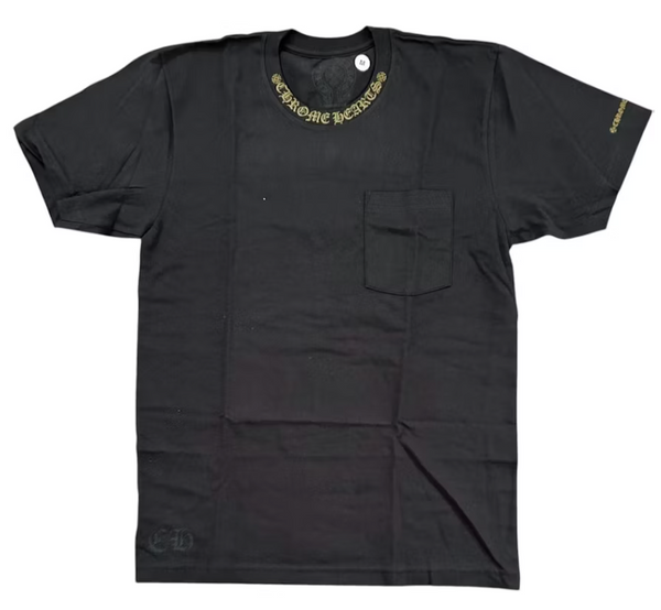 Chrome Hearts Short Sleeve Pocket Crew T-shirt Black/Army Green Size XL