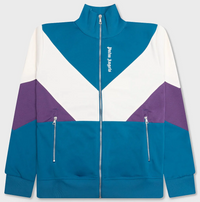 Palm Angels V Colorblock Jacket Cobalt Blue/Off White