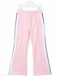 Palm Angels Girls Flaire Track Pants 'Pink/White' Size 10